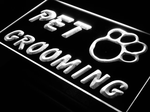 i276 OPEN PET GROOMING Shop Dog Cat LED Neon Light Signs On/Off Switch 20+ Colors 5 Sizes | Дом и сад