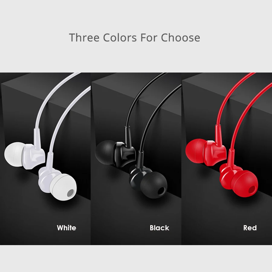 

Earphones with microphone Wired bass stereo earphones with microphone for iphone mobile phone 3.5mm sports earphone running