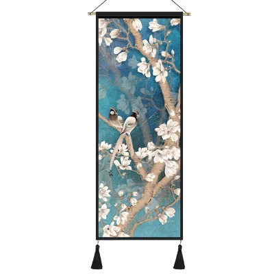 1-45CMX120CM Гобелен в китайском стиле фэн-шуй, картины для офиса, гостиной, входа, гобелены, китайские гобелены, рамка, живопись, ткань, роспись - Цвет: 1-45CMX120CM