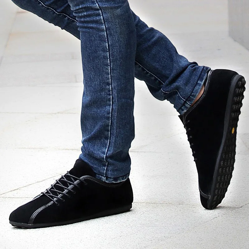 Осень 2017 г. Новинка Для мужчин из натуральной кожи прогулочная обувь напольная