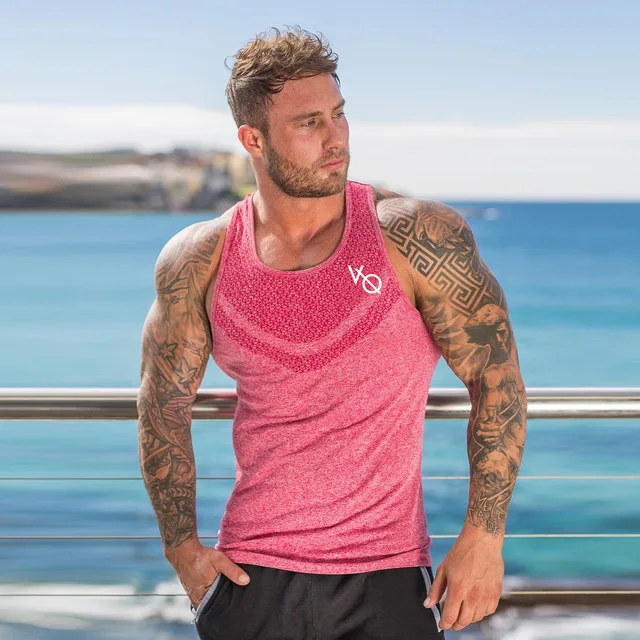2019 Summer Running Vest Men Quick Dry Bodybuilding Undershirt Sleeveless t-shirt Gym Fitness Tank Tops Sport Clothing | Спорт и