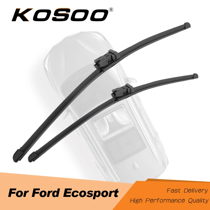 KOSOO Per Ford Ecosport 2013 2014 2015 2016 2017 Fit Top di Blocco/Pulsante/Gancio Braccia Auto Tergicristallo lame Accessori In Gomma Naturale