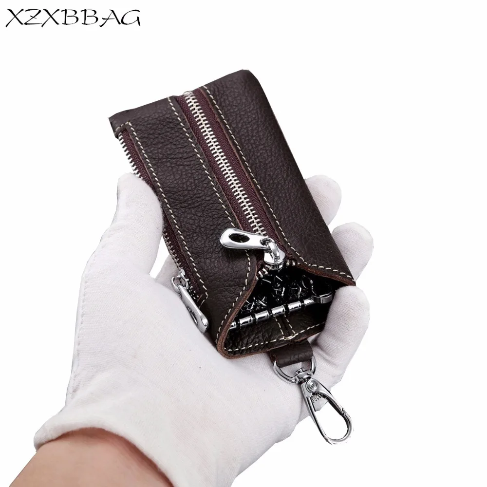 

XZXBBAG, деловые кошельки для ключей на молнии из натуральной кожи, унисекс, органайзер для ключей, для мужчин, для ключей от машины, для женщин, ...