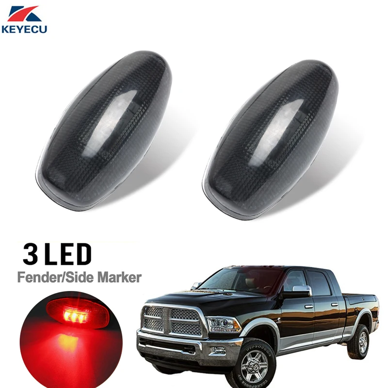 

Габаритные огни KEYECU для боковых крыльев 1999-2012 CHEVY GMC, 2 шт., 12 В, красный дым