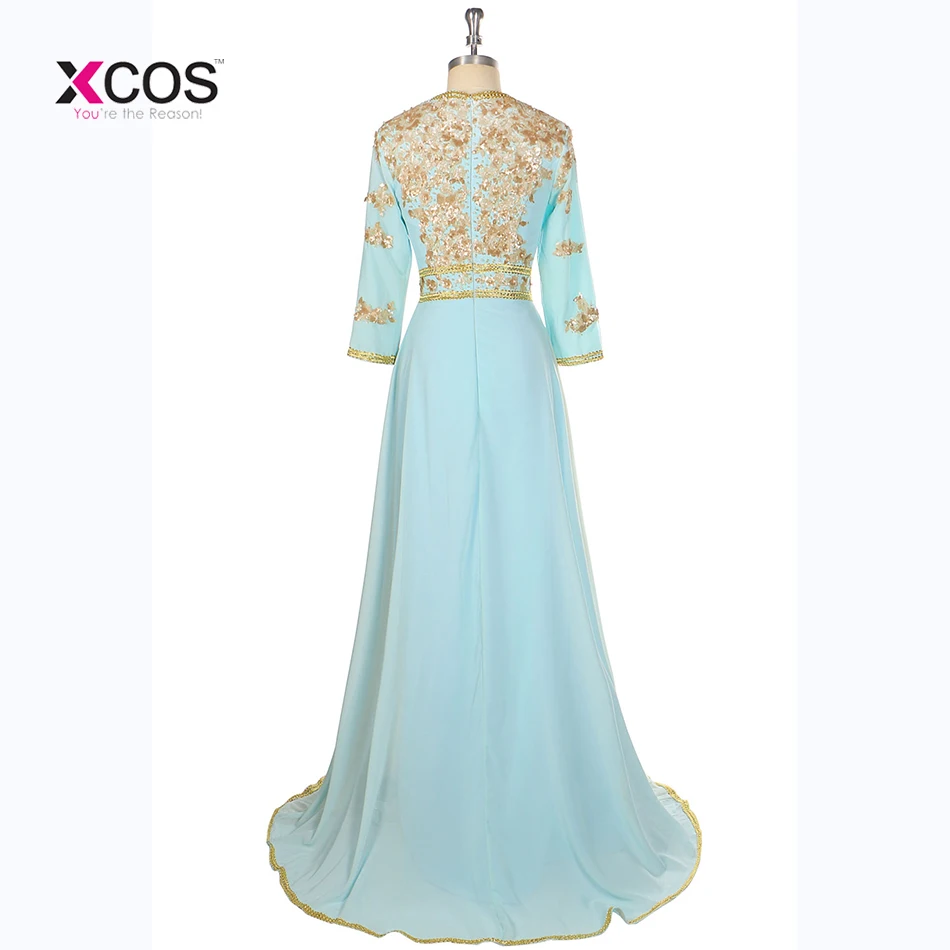 2017 вечернее платье абайя с длинным рукавом Дубай Арабский Кафтан блестящие