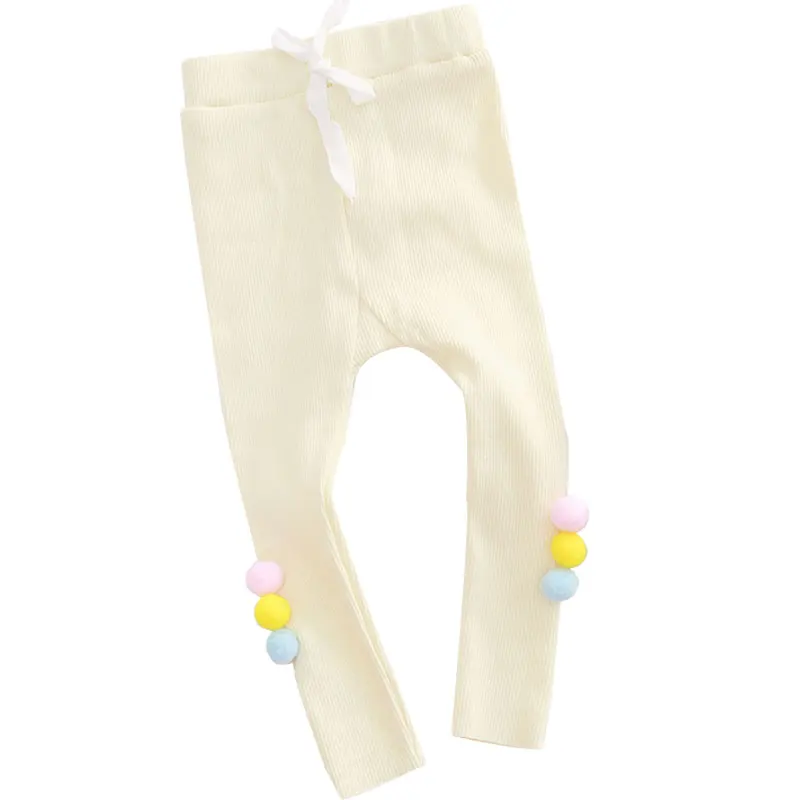 

Коллекция 2016 года, хлопковые леггинсы ярких цветов для девочек эластичные штаны для маленьких девочек с бусинами