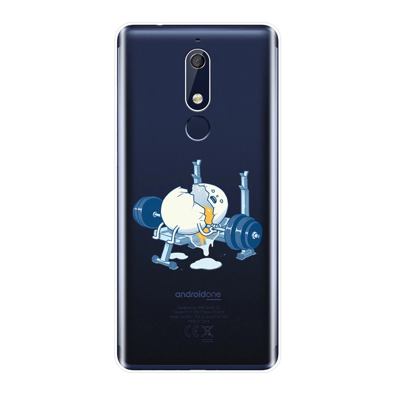 Задняя крышка для Nokia 2 1 3 5 6 7 Plus Мягкий силиконовый смешной авокадо банан Kawaii