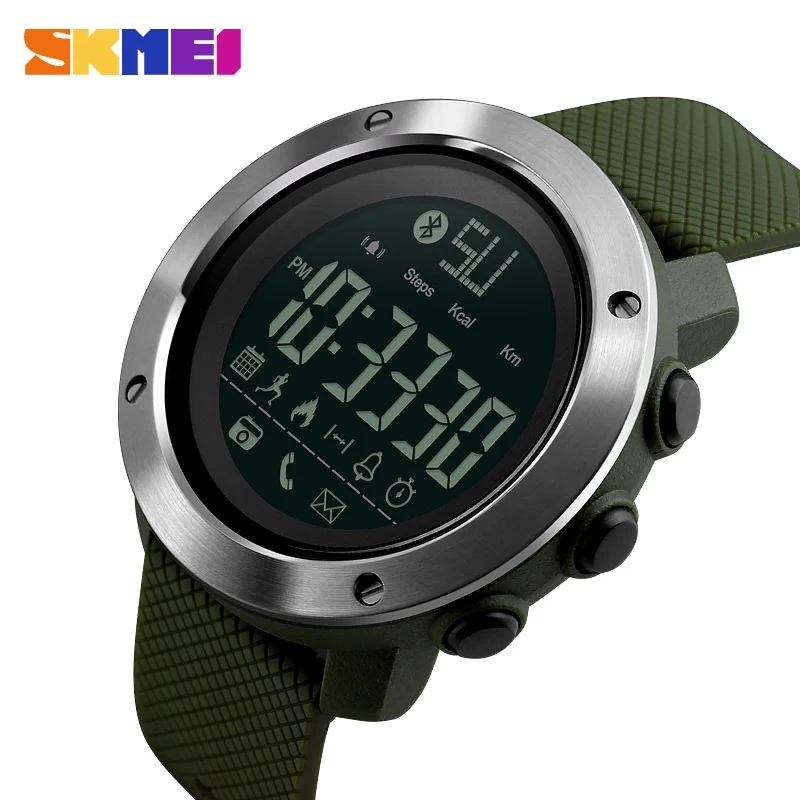 

Luxury SKMEI Sport Smartwatch Bluetooth Pedometer Calories Remote Camera Digital Watch Men Waterproof Clock Male Sports Watches