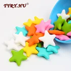 50 шт. 45 мм звездочки без BPA, силиконовые прорезыватели, ювелирные подвески, 