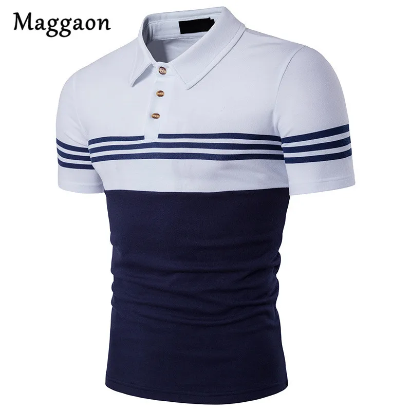 2018 High Quality brand New arrival summer Men Casual Striped Polo Shirt men's slim fit cotton Men's short sleeve polo shirt | Мужская