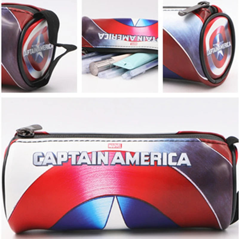1 шт./лот чехол карандаш для мальчиков с супергероем капитаном Америкой