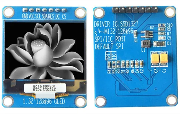 IPS 1 32 дюймов 7P HD SPI белый модуль OLED экрана SSD1327 Привод IC 128*96 интерфейс IIC|oled module|oled