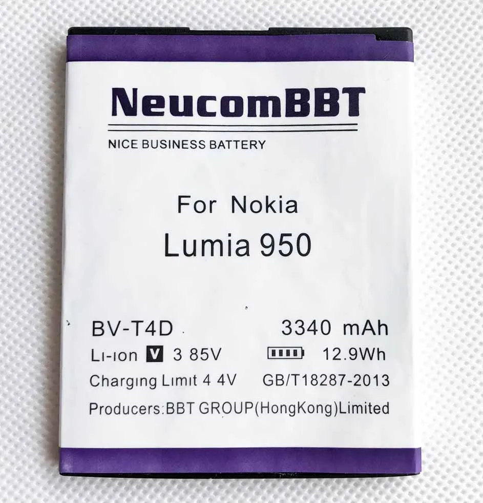 BV T4D аккумулятор для Nokia Microsoft Lumia 950 XL CityMan 940 RM 1118 BVT4D NeucomBBT|Аккумуляторы мобильных