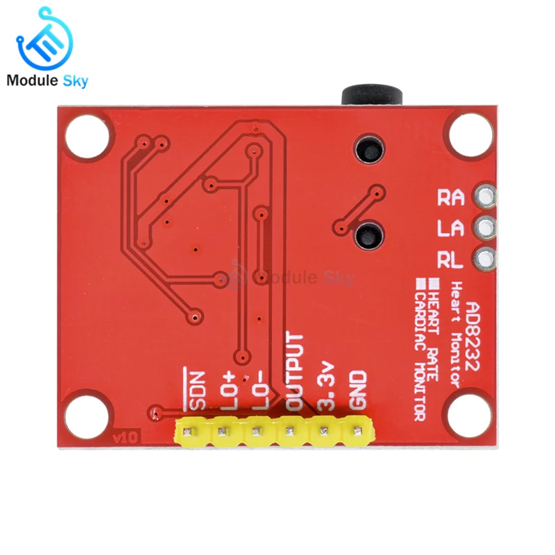 AD8232 датчик контроля сердечного ритма ЭКГ модуль с кабелями DIY kit для Arduino