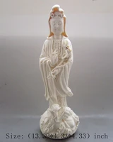 13 39 inches elaborate chinese dehua porcelain guanyin bodhisattva statue