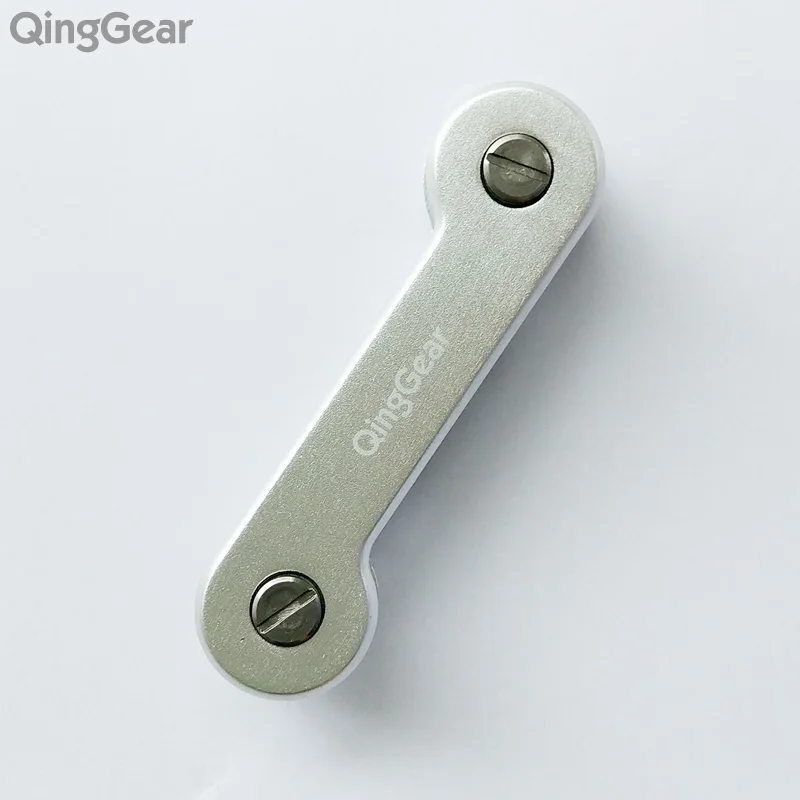 Silver QingGear набор ручных инструментов, держатель для ключей, органайзер для ключей, карманный инструмент, организация с карманом, зажим, брелок - Цвет: Silver
