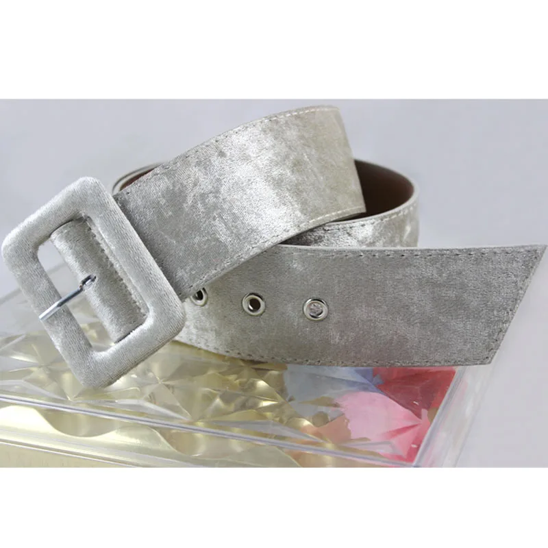 Широкий женский ремень в новом дизайне декоративный пояс модный бархатный