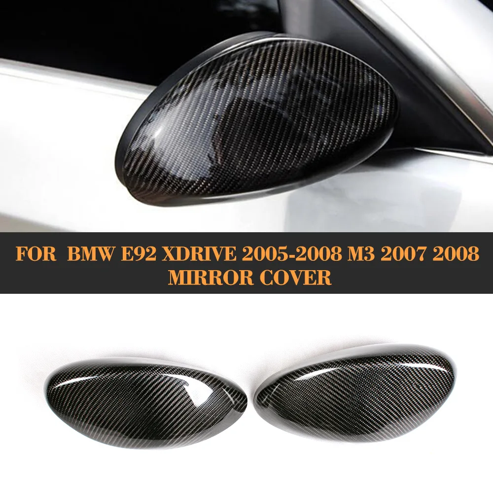 

Carbon Fiber Add On Side Rear view Mirror Covers for BMW E92 318i 320i 323i 325i 328i 330i 335i xDrive 2005-2008 M3 2007 2008