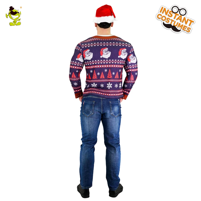 

Men's 3D Digital Printing T-Shirt Merry Xmas Sweater Costume Cosplay Santa Christmas Party Costumes for Adult