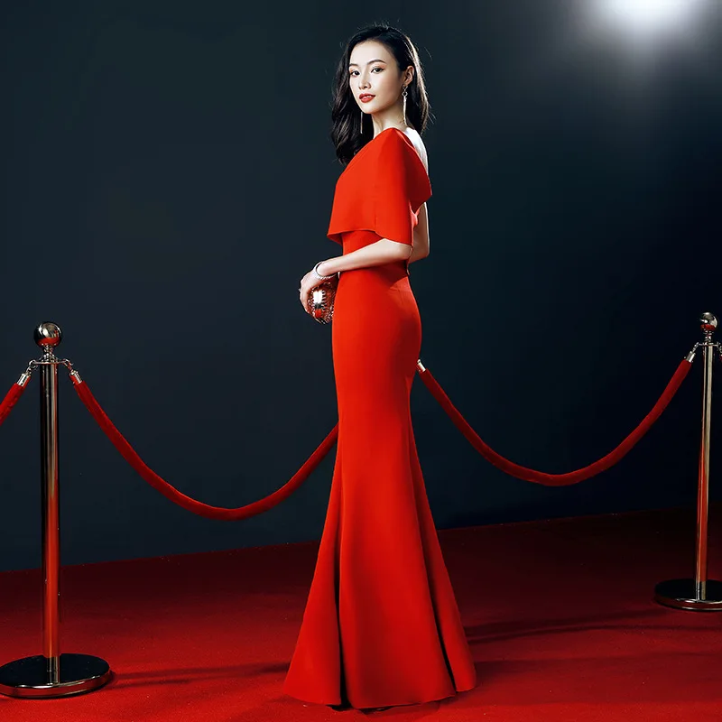 Вечернее Длинное платье Ципао в стиле ретро сексуальное облегающее свадебное