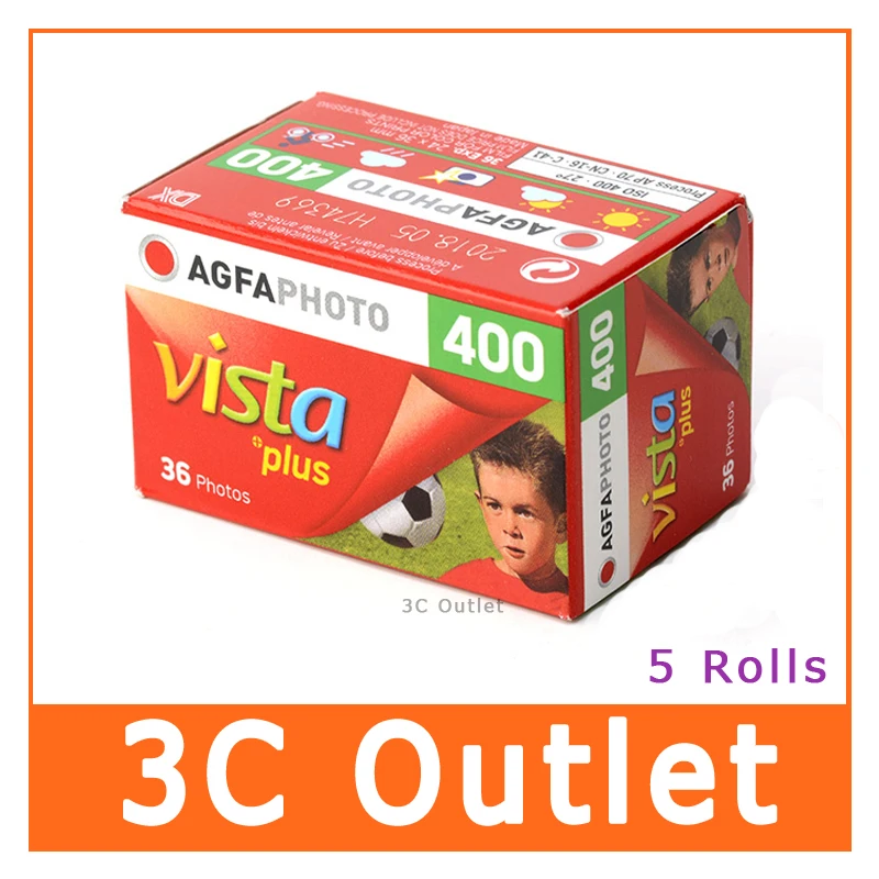 Agfa Photo Vista Plus 400 135-36 цветная пленка, 5 рулонов/упаковка