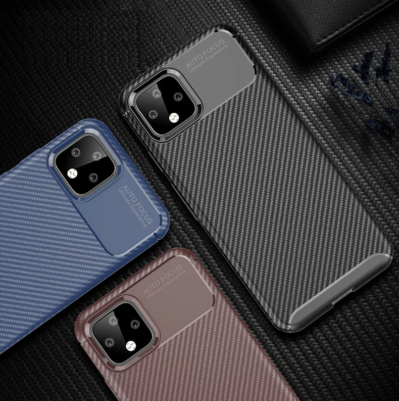 Чехол из углеродного волокна для Google Pixel 4 XL TPU силиконовый защитный чехол из волоконной ткани