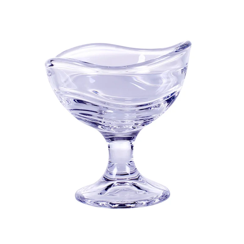 Прозрачная стеклянная креманка для мороженого стакан молочного коктейля