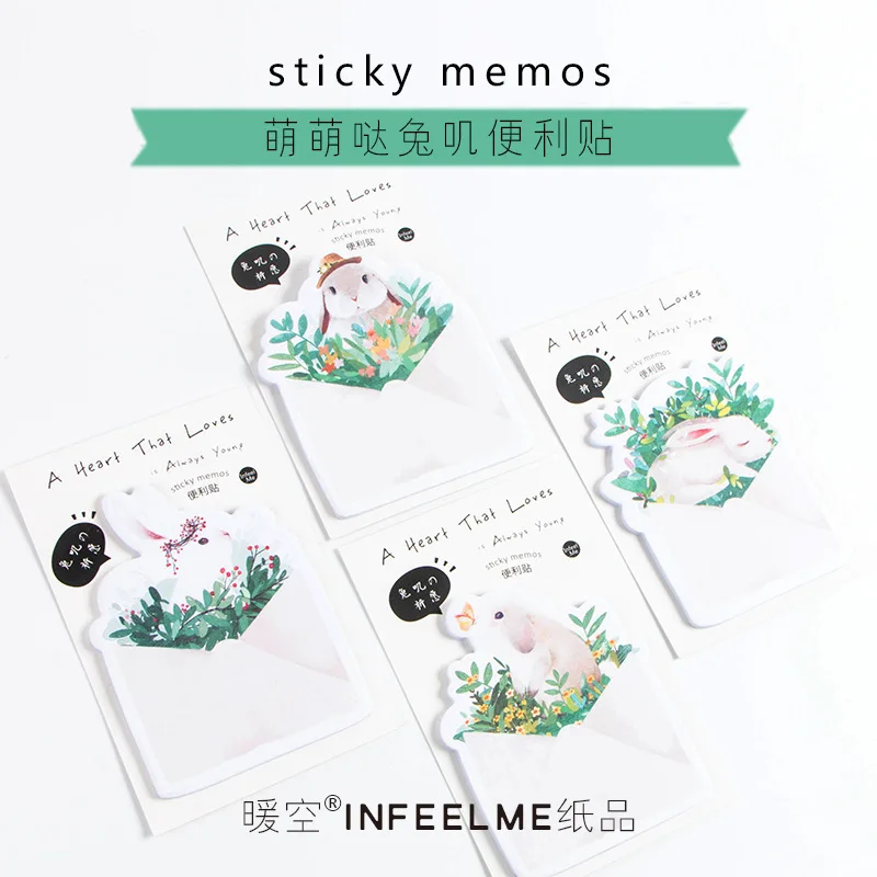 Climemo кролик Kawaii Note, милые Липкие заметки планировщик наклейки блокнот для пасхи школьника