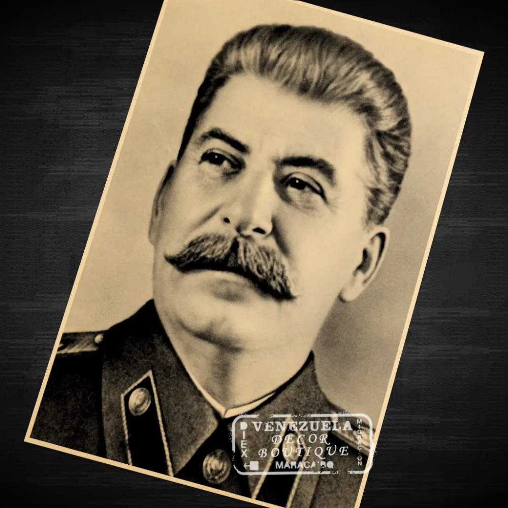 Портрет друга Сталина Черный nd белый CCCP постер СССР винтажный декоративный DIY