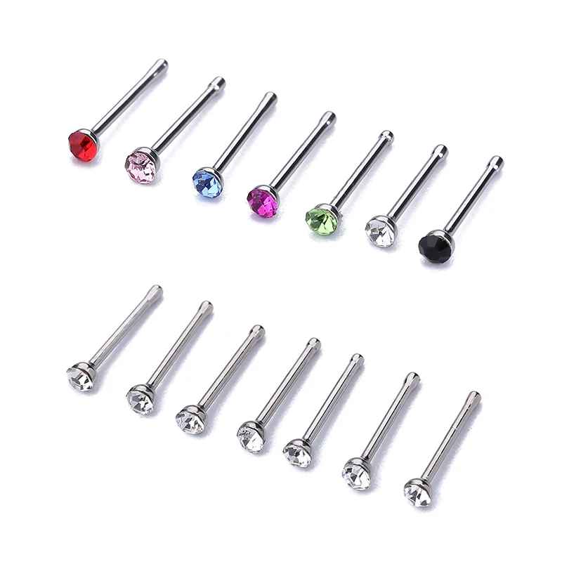 60 шт./компл. имитация носа пирсинга кольцо для из нержавеющей стали в индийском