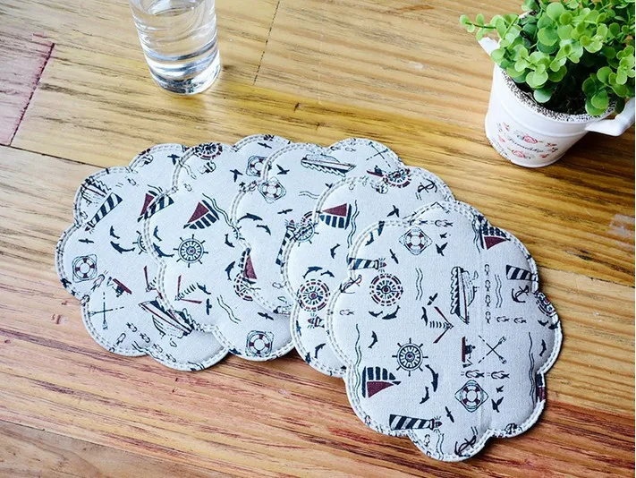 1 шт. двухслойные столовые салфетки из льна и хлопка коврик для обеденного стола