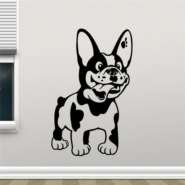 

French Bulldog Wall Sticker Dog Vinyl Sticker Pets Puppy Wall Art Animal Design Pet Shop Wall Decor Housewares