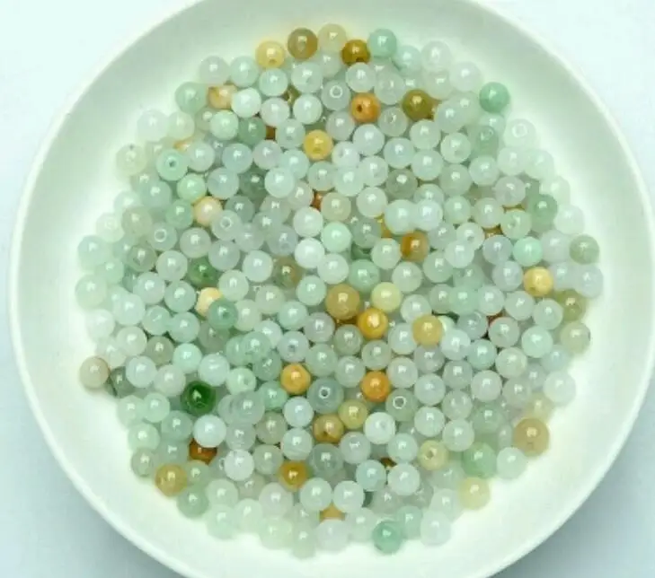 Новые поступления круглые бусины из натурального нефрита трехцветные с