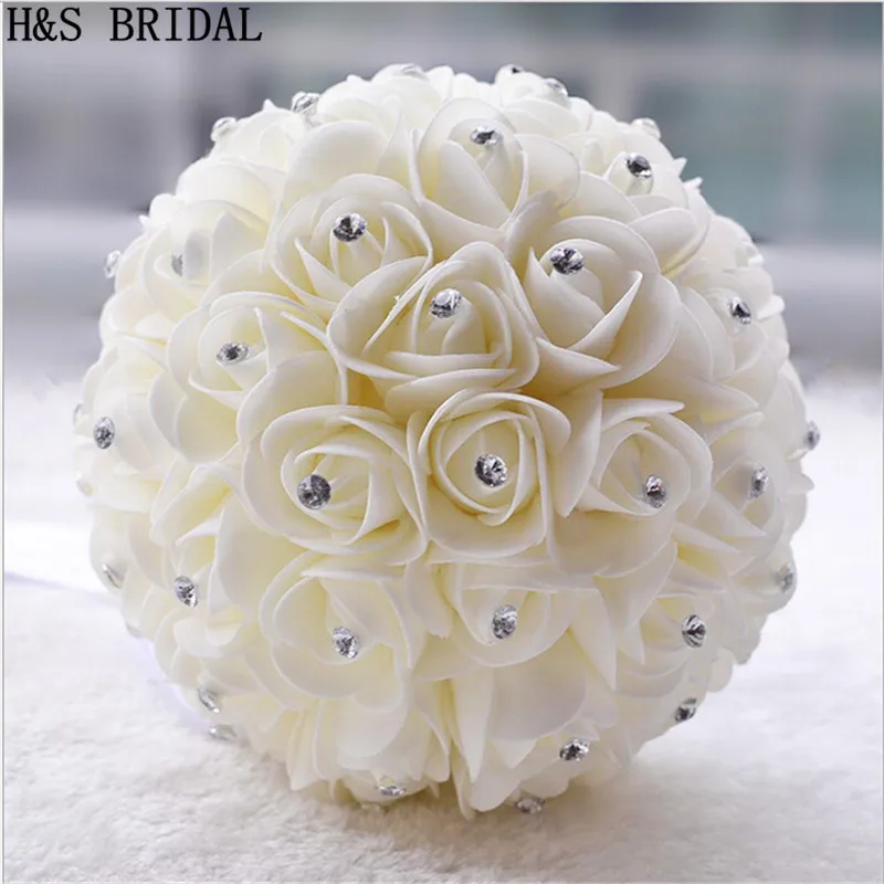 Свадебный букет подружки невесты Искусственные Свадебные букеты с белыми