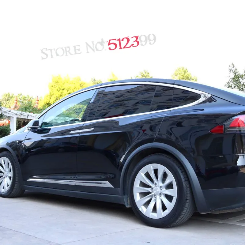 Для Tesla Model X 2016 2017 2018 2019 внешние аксессуары Автомобильная Боковая дверь