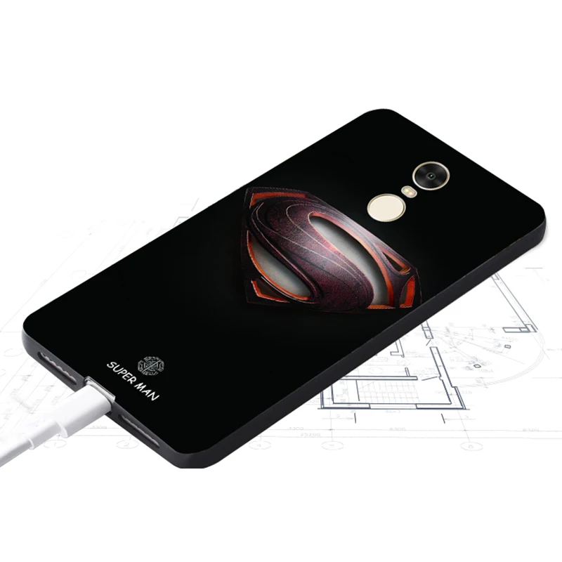 Чехол для Xiaomi Redmi Note 4x Оригинальный чехол note из кожи волка рыбы черепа Fundas 100% -