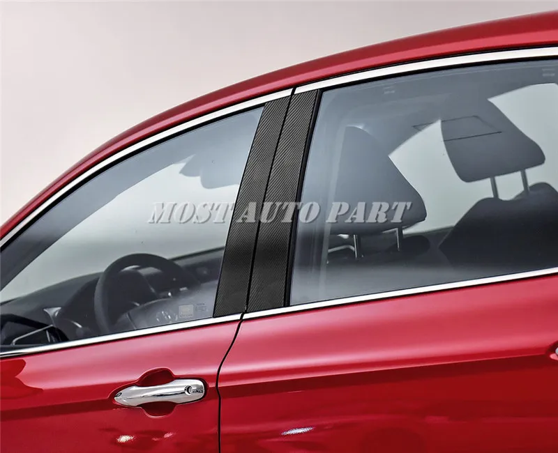 Углеродное волокно окна B Столбы посты накладка 8 шт. для Toyota Camry 2018 2021 автомобиль