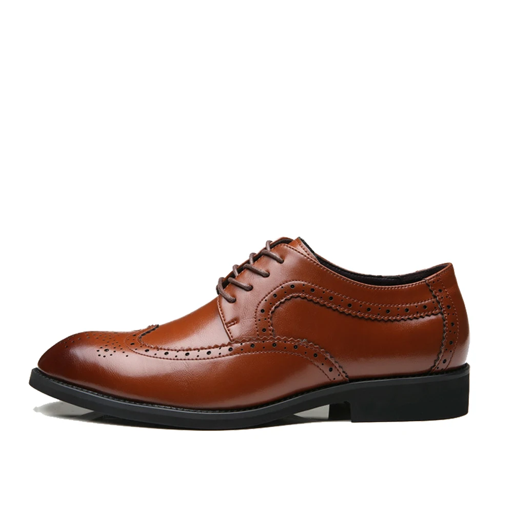 QFFAZ New Men Dress Genuine Leather Casual Shoes Flats Business Oxford Formal Wedding | Обувь