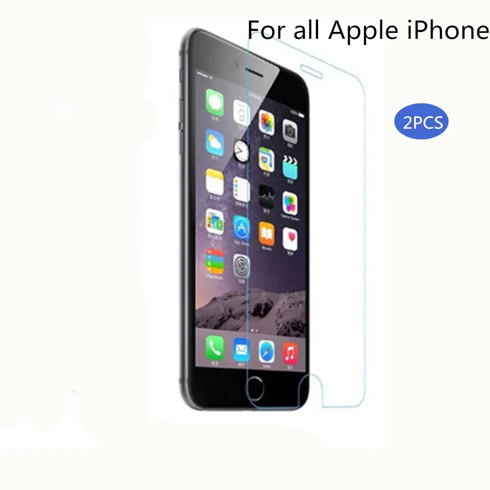 Закаленное стекло 9H для iphone X 8 диагональ 5 4s 5c SE 6 6s plus 7 защита экрана защитная
