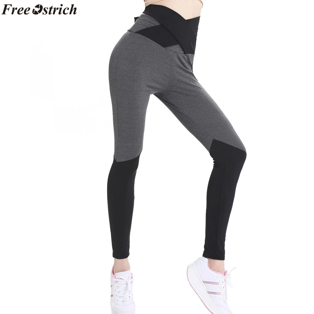 Бесплатная Страусиная Женская строчка узелковые эластичные леггинсы плюс