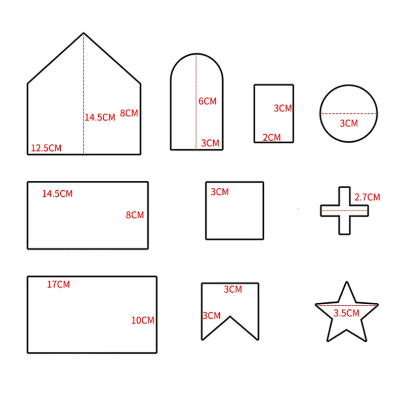 3D формочка сделай сам Рождественский домик для имбиря формочки печенья