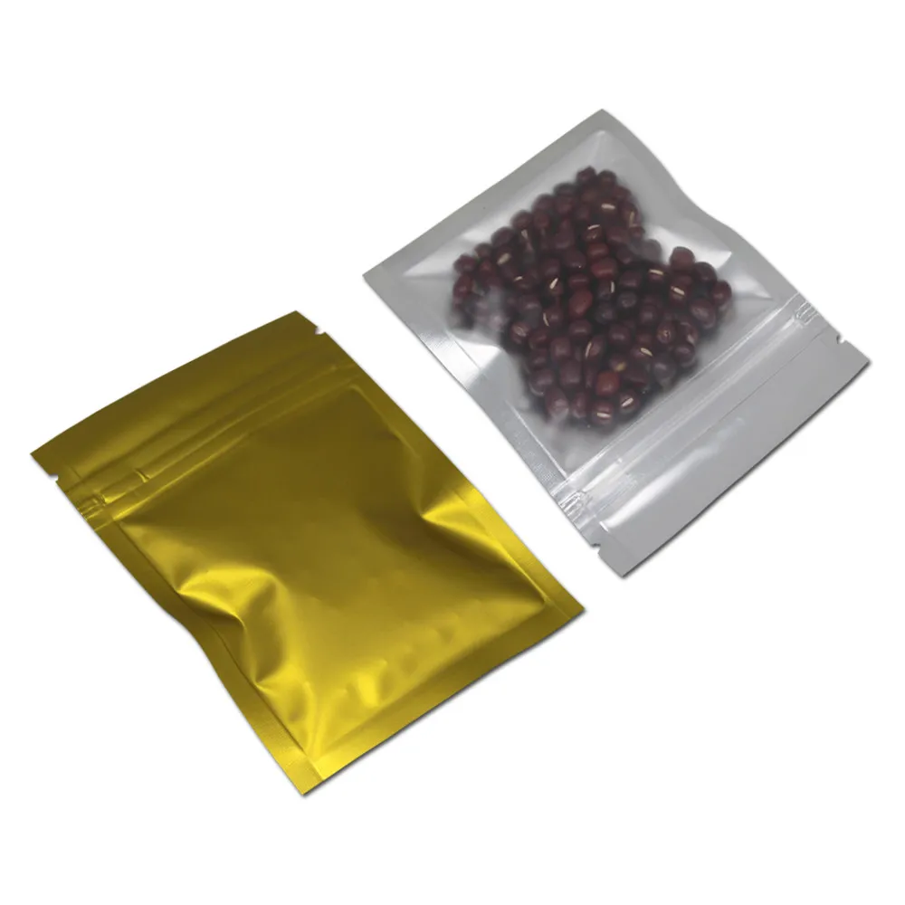 100 шт./лот 7 5x10 см герметичная прозрачная Алюминиевая фольга Ziplock пакет майларовые