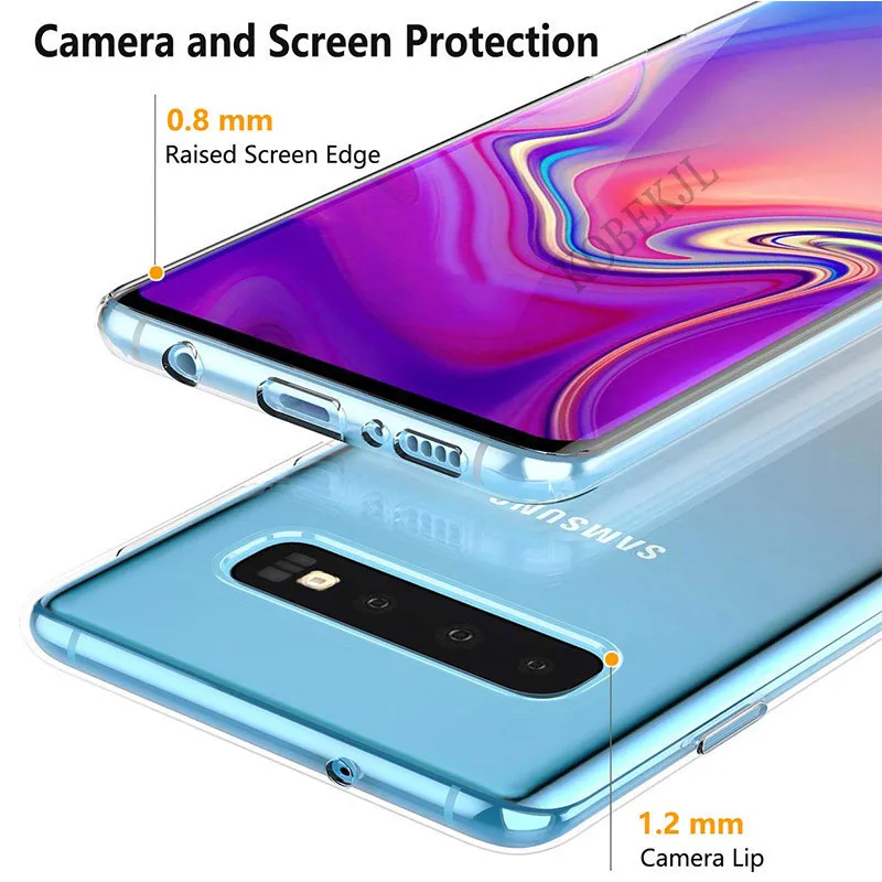 Чехол для Samsung S10 Plus чехол Galaxy Мягкая силиконовая задняя крышка из ТПУ телефона S 10