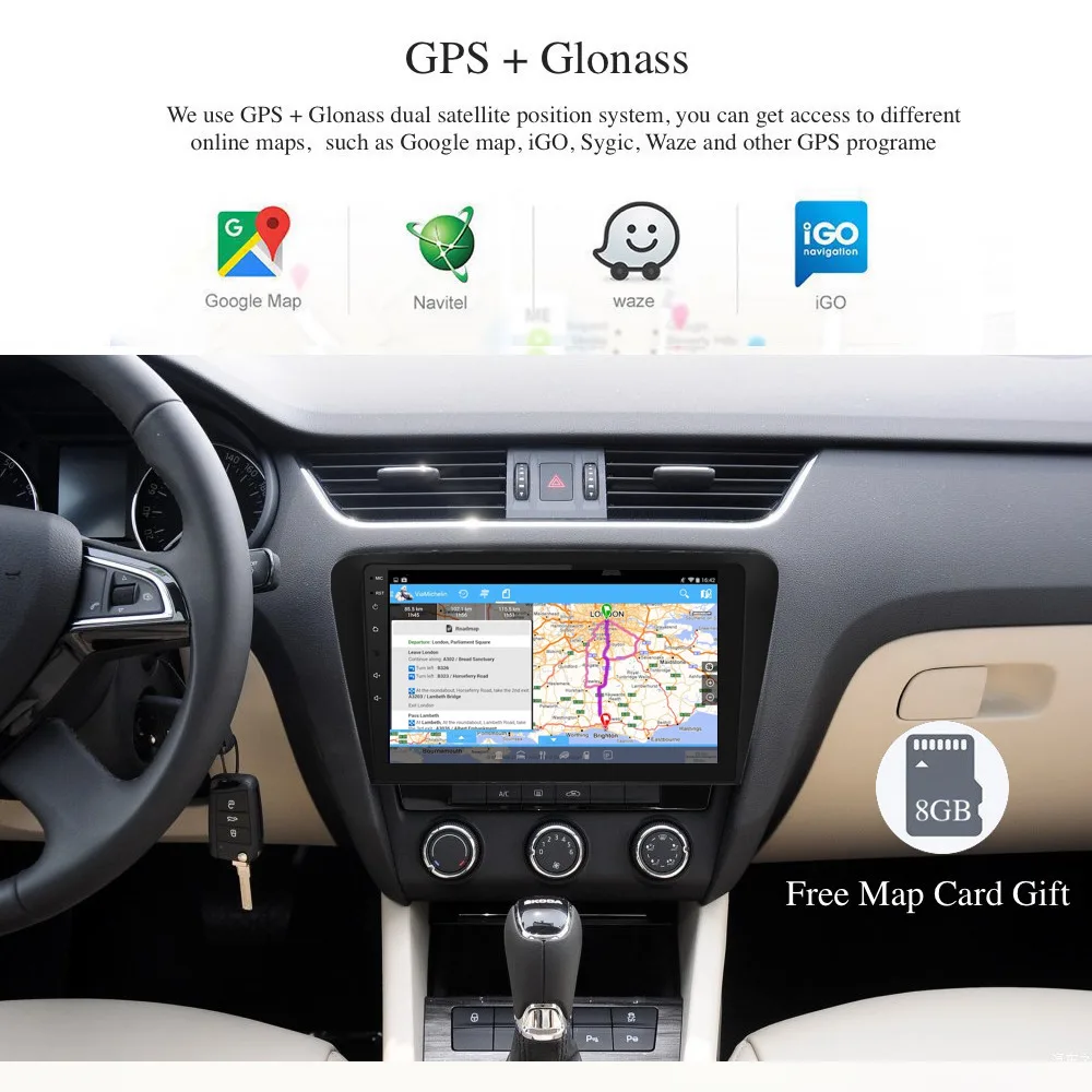 Android 9,0 автомобильный радиоприемник 2 Din gps Navi для Skoda Octavia 3 PX6 DSP ips HDMI 4 Гб+ 64 Гб RDS wifi USB AUX Карта