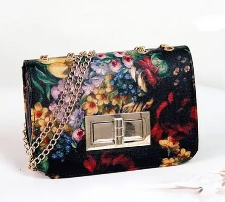 2013 bags vintage romantic rose chain oil painting handbags shoulder bag GH1239255064 | Багаж и сумки