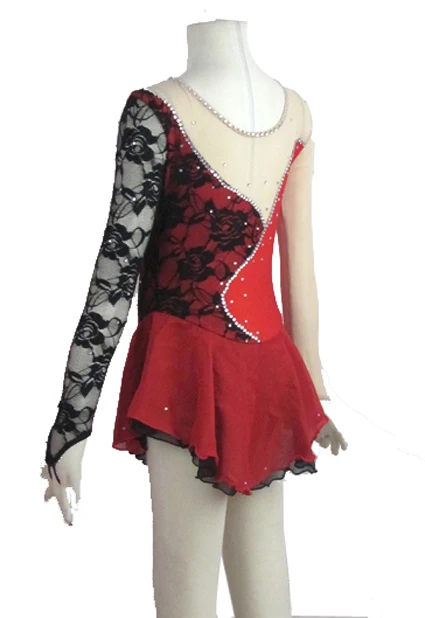 Платье для катания на коньках акро трико художественной гимнастики костюм