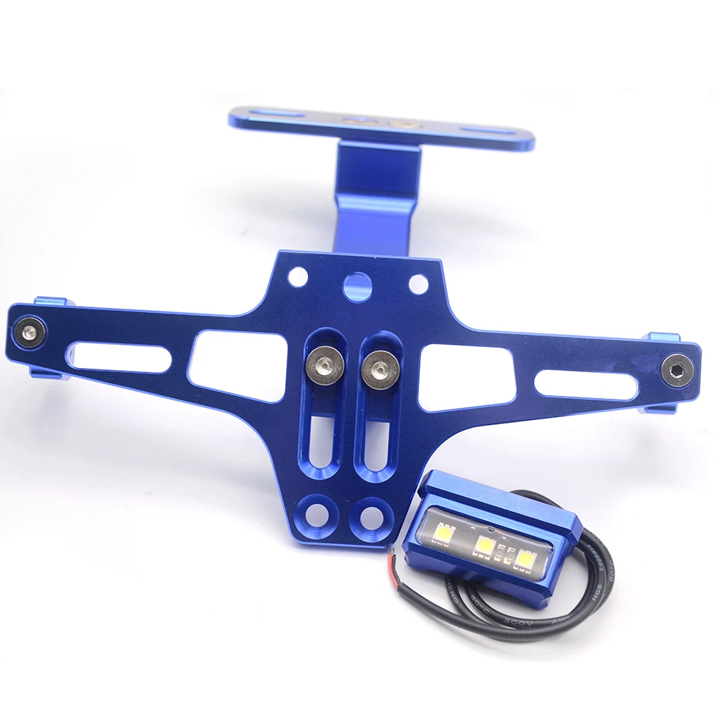 Мотоцикл Регулируемый угол алюминиевый номерной знак держатель кронштейн