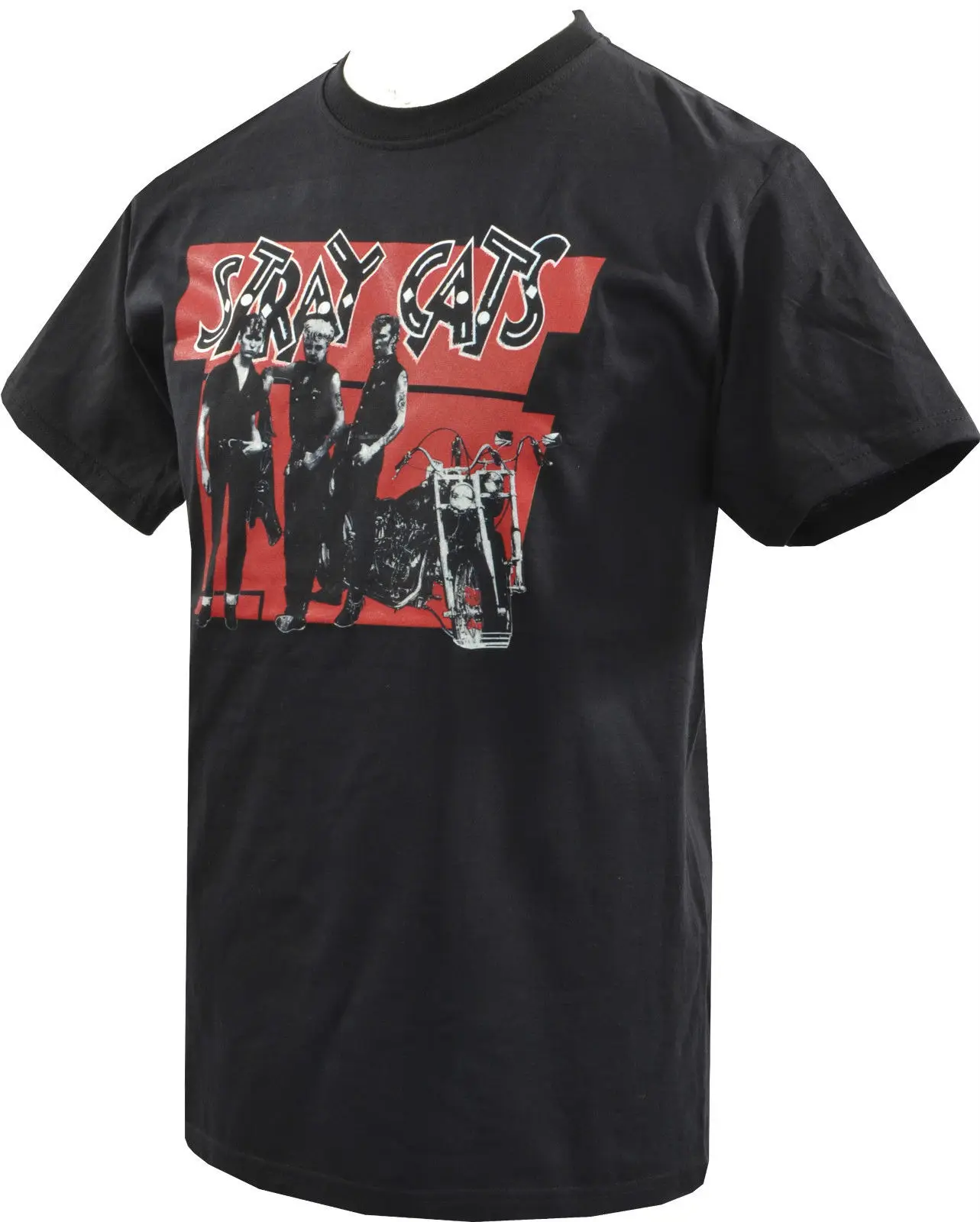 MENS BLACK T-SHIRT STRAY CATS ROCKABILLY BRIAN SETZER ROCK &amp ROLL SLIM JIM S-3XL High Quality Casual Printing Tee shirts | Мужская
