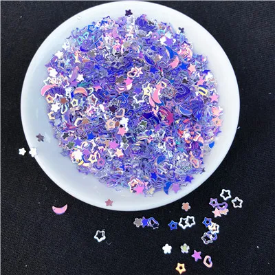 Purple Crystal 10 г/упак. разноцветные 3-7 мм) бусины типа «жемчужины», перламутровый цвет, вышивка «звёздочки» или «бриллианты форма, Сыпучие блёстки, ногти "сделай сам", ремесло, шлама, свадебные конфетти украшения - Цвет: Purple Crystal