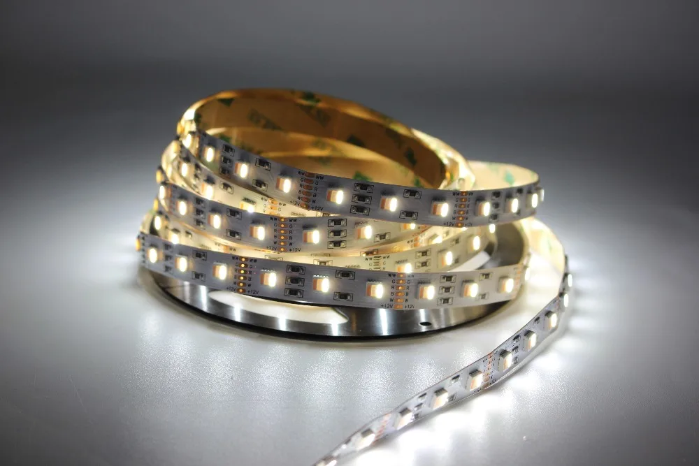 Светодиодная лента SMD5050 RGBCCT водонепроницаемая RGB полоска белый + теплый 5 цветов в